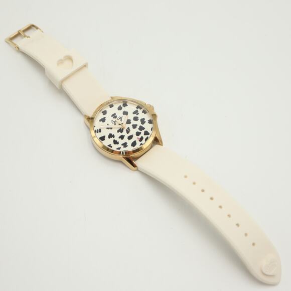 Juicy Couture Jetsetter White Gold Tone 38mm Watch Silicone Strap w New Battery - Picture 10 of 12